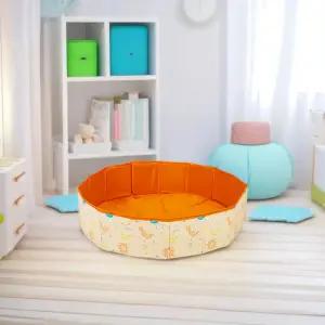 캐스B 다용도 플레이매트 (주황 소) 물놀이 모래놀이 매트 볼풀장 아기수영장 방수 접이식