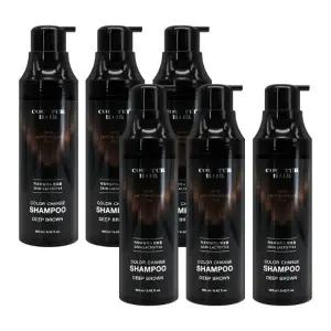 꾸띄르헤어 스킨락토7714 컬러체인지 염색샴푸 진갈색 190mlX6개