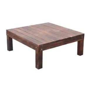 정자 평상 방무목 마당 정자 테이블 옥상 조립식 마루 테이블/100x100x9cm