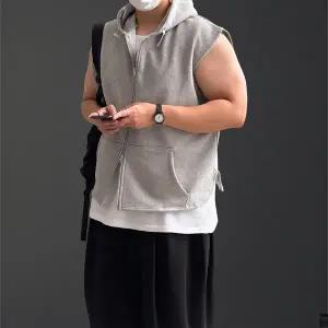 [노멀쉐이크]투웨이 후드 집업 베스트 조끼 4color 스 크롭 아우터