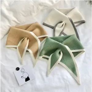 여성 인기 머플러 머플러 신상품 삼각 쁘띠 니트