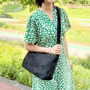 |CCB405C|여성 가을 패션 스웨이드 지퍼 사각형 크로스백 곱창끈