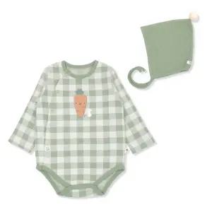 [롯데백화점]오가닉맘 캐롯체크긴소바디수트- MHZLQS02