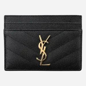 5F 423291 BOW01 1000 모노그램 카드 케이스 골드 블랙