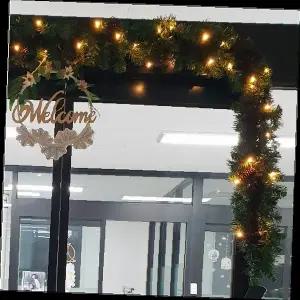 크리스마스 대형 리스 포토존 문장식 벽트리 전구포함 웅장한