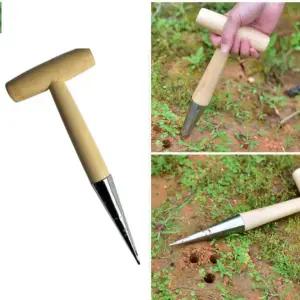 한손 식재봉 파종기 모종 마늘 쪽파 씨앗 구근 심기 이식 볍씨