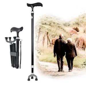 어르신 지팡이 노인 안전 접이식 할머니 고급 경량 효도 선물용 3발보행 실버 어른 네발 사발 보조
