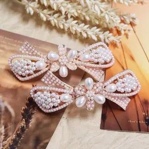 메탈 헤이핀 자동 뒷머리 고정 집게삔-WC7586C