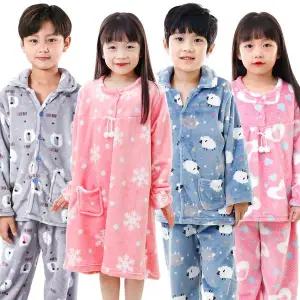 [보리보리/키즈라인]아동용 수면잠옷 상하세트 원피스 남아 여아 주니어 실내복 어린이 초등학생