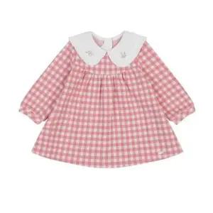 해피랜드 HC09 유아 카라 자수 체크 원피스  HZ725111