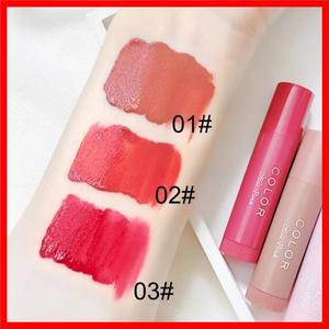 1PC 모이스춰 라이징 컬러 립스틱 립밤 방수 영양 및 기름기 없음 립 글로스 뷰티 립 메이크업 화장품