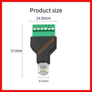 이더넷 RJ12 6P6C 수-6 핀 나사 터미널 어댑터 커넥터 N 1 개