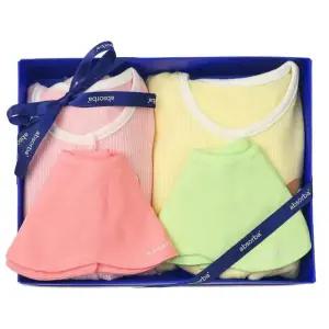 [갤러리아] (압소바쌍둥이출산,백일,내의세트)호루7부우주복핑크+노랑세트(A11-106D1SET)