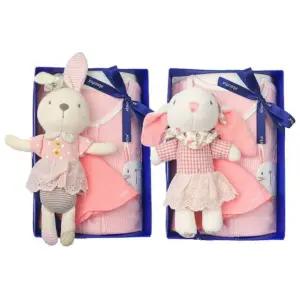 [갤러리아] (압소바출산,백일,신생아내의)호루7부우주복+토끼딸랑이세트(A23-106D1SET)