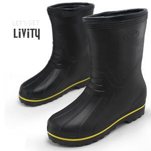 [250~280mm] LIVITY 초경량EVA 방수방한 털긴장화 방한화 남자부츠 작업화 스노우부츠 W1806