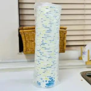 (520ml 50개) 종이용기/1회용/국/그릇/일회용/밥/종이/과일/용기/국수/1회/포장/라면/보관/음식/국물/탕