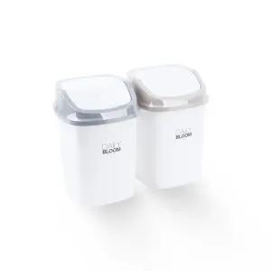 6L) 정사각 스윙 휴지통 쓰레기통 사무실 다용도 원룸/화장실/주방/냉장고/정리함/미니/원터치/플라스틱통