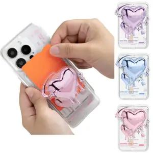 맥세이프 그립 톡홀더 + 카드지갑 2IN1 멀티포켓 갤럭시 아이폰 사용가능 정품 하트 레터링