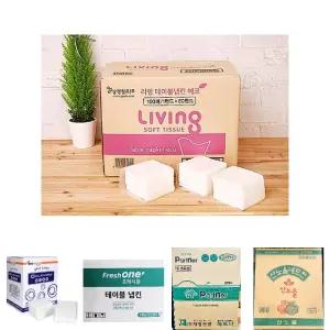 에코냅킨60속x100매/타월/화장지/테이블/책상/탁상/일회용/냅킨/휴지/티슈/세트/묶음/업소용/가게/매장/