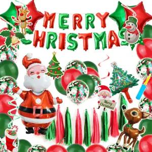 크리스마스 파티풍선세트 산타루돌프풍선 기념일 홈파티용품 파티소품 꾸미기 데코장식 이벤트