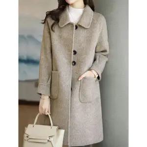 [하프클럽/에이시크]모던클래식 헤링본 롱 코트(일반/누빔 선택) C25CCT783