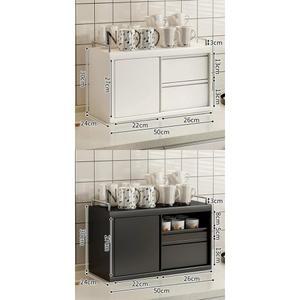 철제 싱크대위수납장 홈카페꾸미기 커피머신선반 미니 찬장 컵 양념 서랍