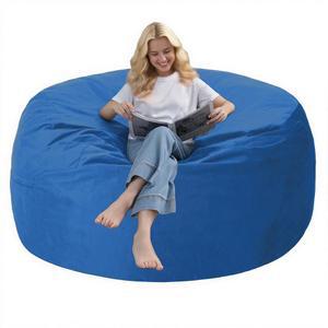 라일라눈 3피트 빈백 의자, 울트라 소프트 벨벳 커버 소파, 메모리 폼 기숙사 사무실 거실용 대형 레이지 침실 블루 3'