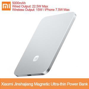 샤오미 진사지앙 마그네틱 초슬림 보조배터리 5000mAh 15W MAX 휴대용 충전기 무선 외장 배터리 (샤오미,