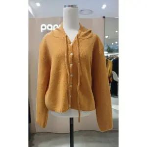 [파프리카](광주신세계)루미앤플로캐주얼.버튼 후드 스트링 골조직 니트 가디건SK4CDA16J