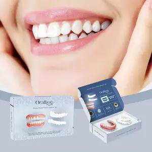 실리콘틀니 가짜이빨 틀니보관통 실리콘 재생 의치 세트 편안한 틀니 상하악 키트 남녀 공용