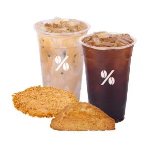 [텐퍼센트커피] 아메리카노+바닐라빈라떼+버터밀크스콘+코코넛쿠키