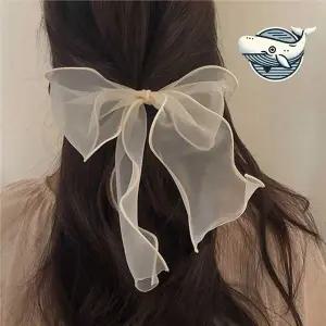 여성용 쉬폰 리본 머리끈 세트 헤어 액세서리