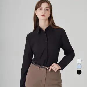 ELLE PARIS 여성용 슬림핏 구김없는 링클프리 셔츠 블라우스