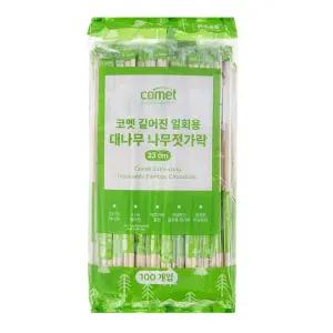 코멧 길어진 일회용 대나무 나무젓가락 23cm 100개입 1개