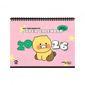 2026 춘식이 캘린더 데스크 탁상 달력 책상 A4 대형 메모 스케쥴러