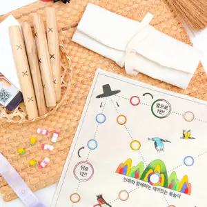 td 토단 취미키트 전통놀이 에코 윷놀이 세트 파우치 키트 나만의 윷판 만들기 체험교구 패브릭소재 색칠