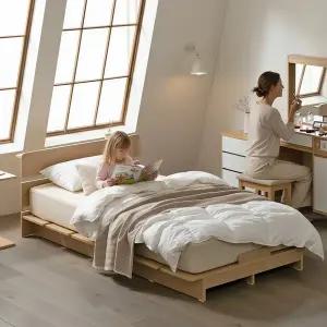 [우아미]바람솔솔 콘센트 저상형 무대 S,SS 침대 프레임 1200mm