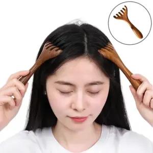 마사지 두피 괄사빗 머리 지압 얼굴 관리 마사지기