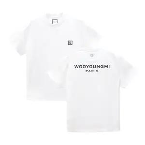 우영미 코튼 백로고 반팔 티셔츠 화이트 W251TS07701W