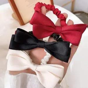 [골드스마일]리본 인기 심플 머리끈 새틴 감성 곱창 밴드 헤어끈