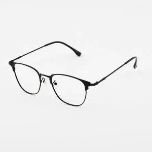 [콩심팥심]가볍고 얇은 하금테 커플 반뿔테안경 5026 커플안경 남성뿔테안경