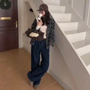 [메이블루]핀턱 기모 와이드팬츠