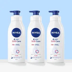 니베아 SOS 케어 바디로션 400ml, 3개