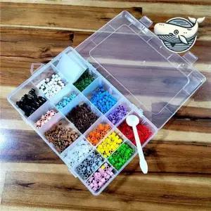 다양한 컬러 악세사리 정리함 투명 수납 박스 비즈보관함 파츠통 귀걸이보관함 악세사리보관함 비즈통