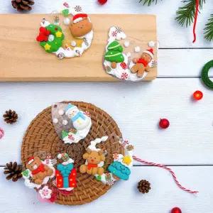 대용량 아크릴 크리스마스 데코덴 키링 만들기 키트 비즈 공예 DIY 재료 악세사리 열쇠고리 부자재