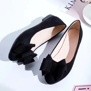 신발 리본신발 구두 여성리본 여성구두 가을겨울 스웨이드