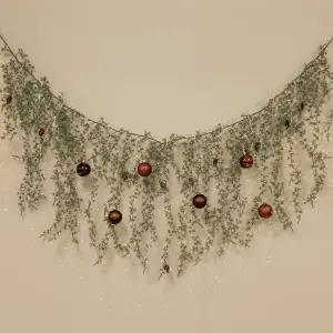 크리스마스 가랜드 벽트리 180cm 전구/오너먼트 풀세트