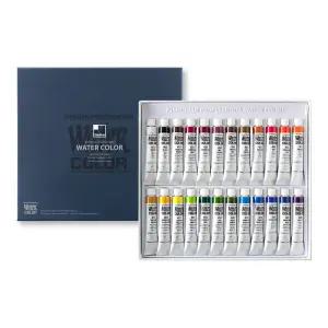 신한 수채화 물감 7.5ml 24색 세트 미술 화방 취미 색칠 준비물 드로잉 채색 학생 전문가