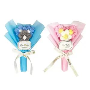 미니 니트 꽃다발 437822