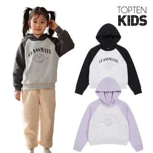 [탑텐키즈](김해점)(여아) 테마 클래식캠퍼스 플리스 배색 후드티 MKE4TH2201